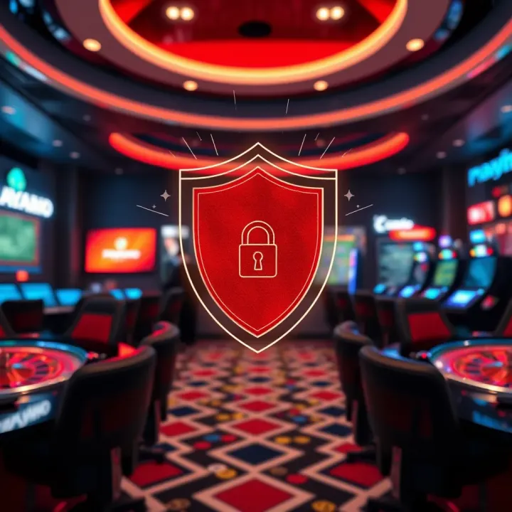 Digital shield symbolizing secure online casino environment