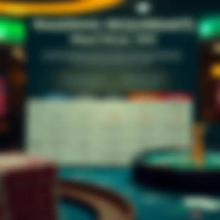 Chart showing different types of wagering requirements and strategies for navigating them effectively