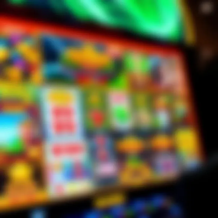 Bright online casino interface displaying various popular pokies games with vibrant graphics