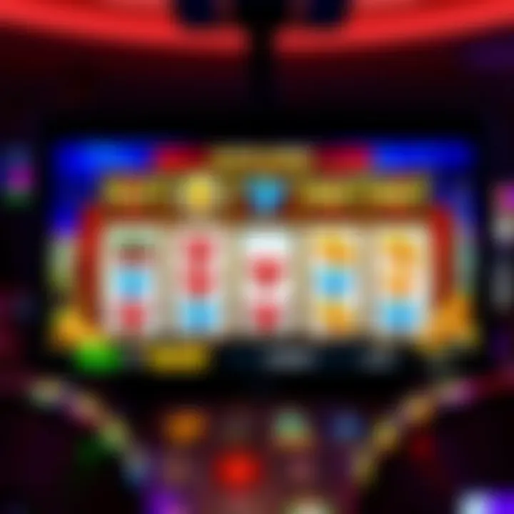 Illustration of a vibrant online pokies interface showcasing various pokies game options and colorful symbols