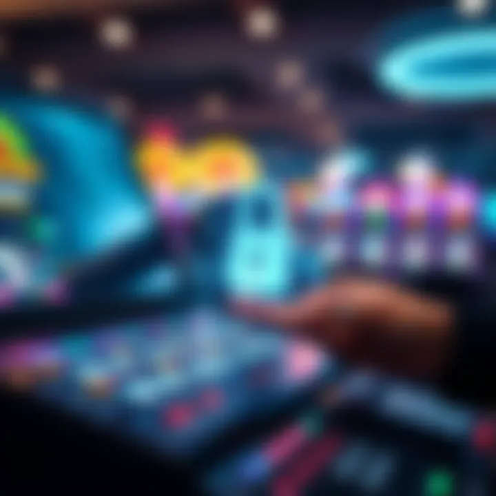 Illustration of digital transaction showing secure PayID payment on an online pokies platform