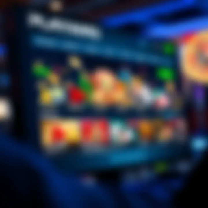 Online casino interface showing gameplay and betting options