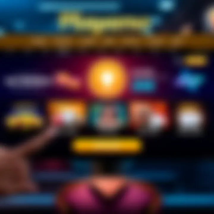 Bonus Rewards and Features at Playamo Casino Digital interface showcasing bonus offers and promotions available for players at an online casino platform