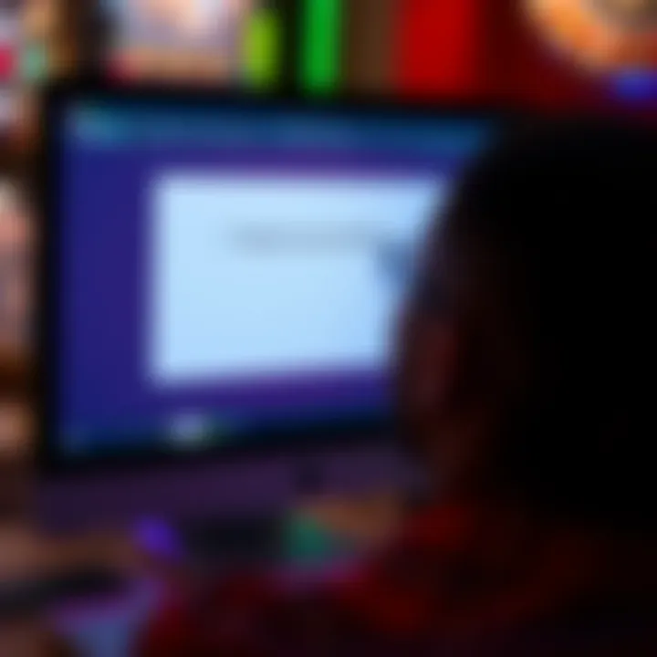 Computer screen displaying error message for blocked casino site access