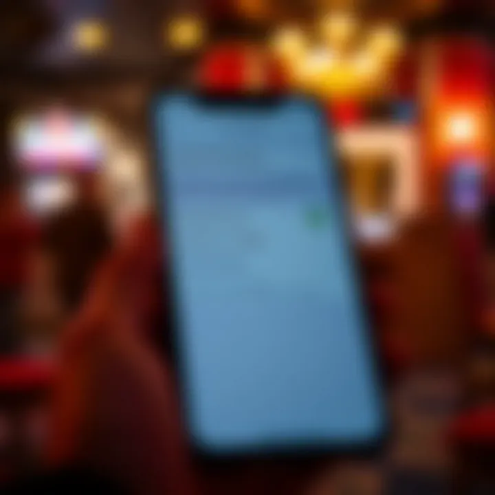 Mobile phone showing network settings with parental controls activated to limit gambling sites