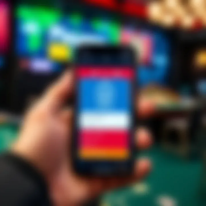 Smartphone displaying secure mobile payment interface at an online casino