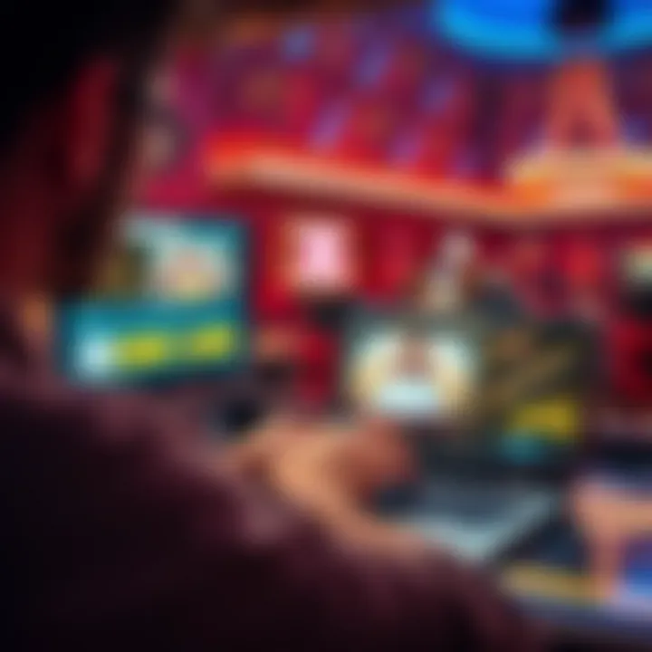 Illustration of a user navigating an online casino platform to claim bonuses safely