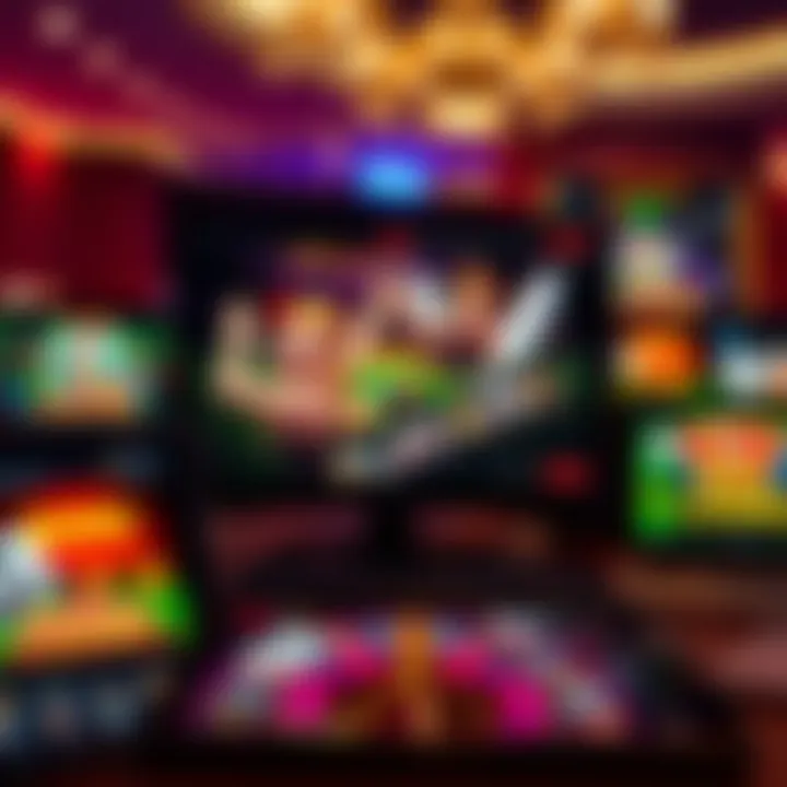 Diverse selection of online casino games displayed on digital devices