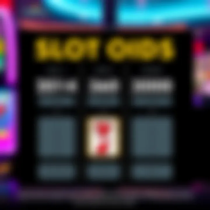 Detailed infographic showing comparison of slot machine odds available on PlayAmo platform