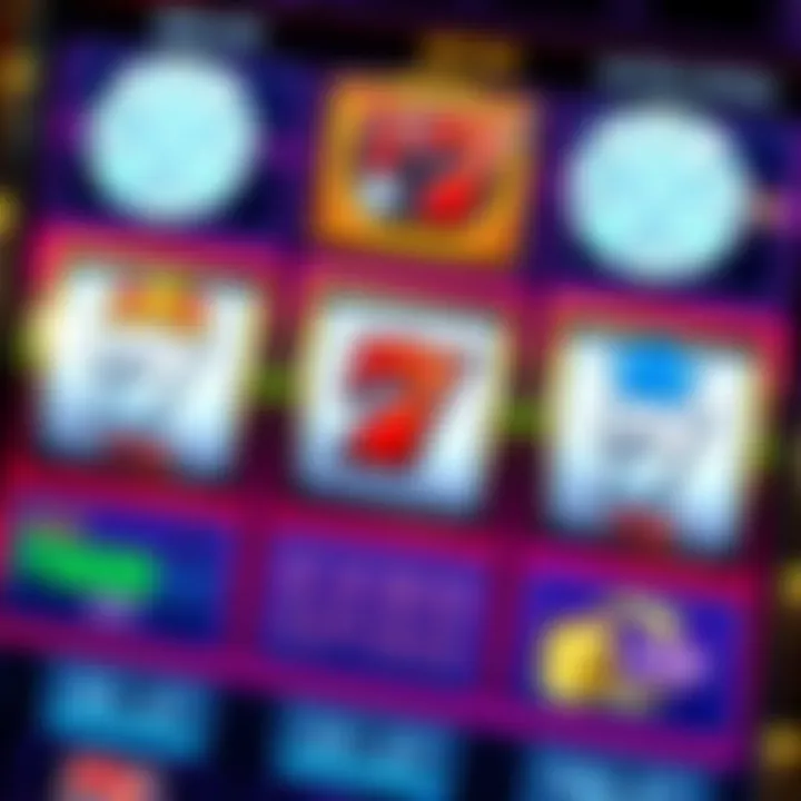 Graphic of a slot machine screen featuring spinning reels and bonus symbols representing extra spins and casino bonuses