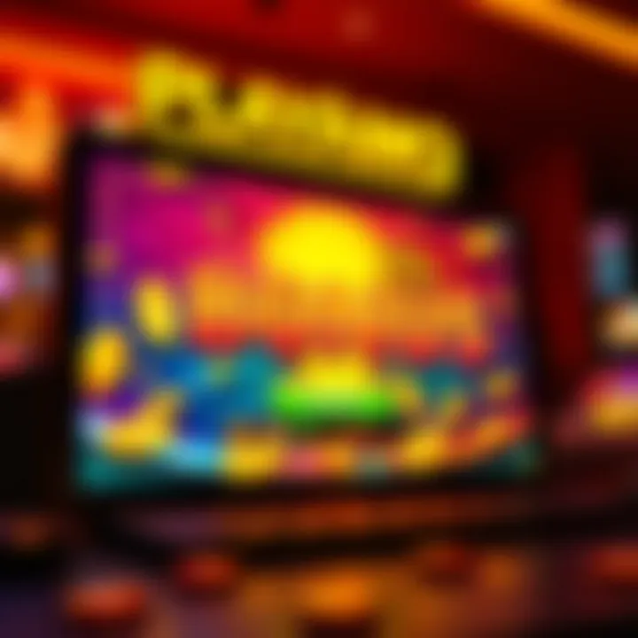 Illustration of a digital casino bonus offer on a colorful screen with coins and a glowing jackpot symbol