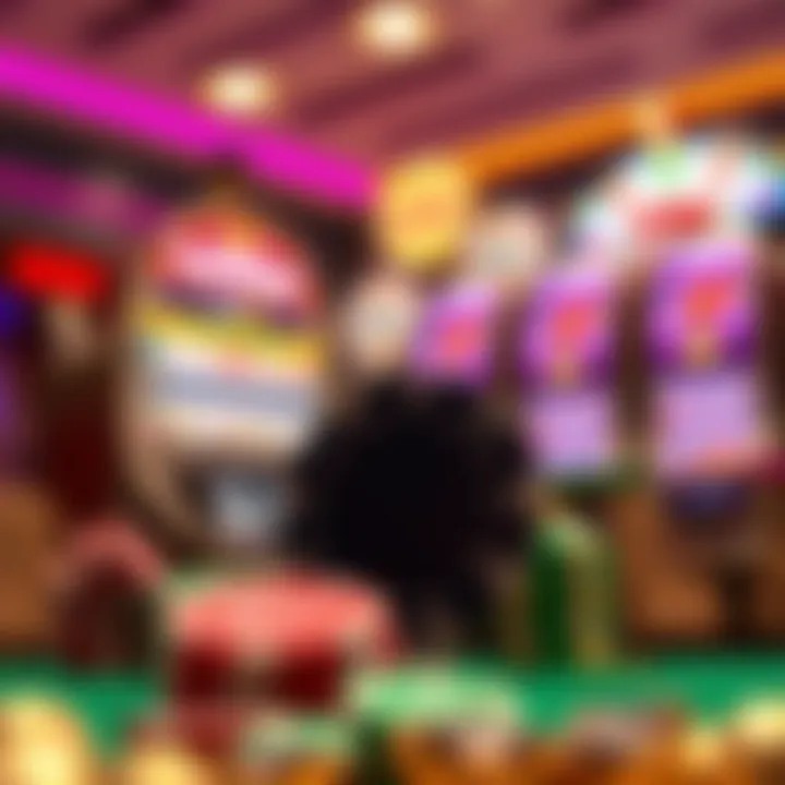 Bright casino chips and slot machine symbols illustrating various types of bonuses