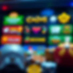 Colorful digital casino bonus icons representing various special offers and rewards