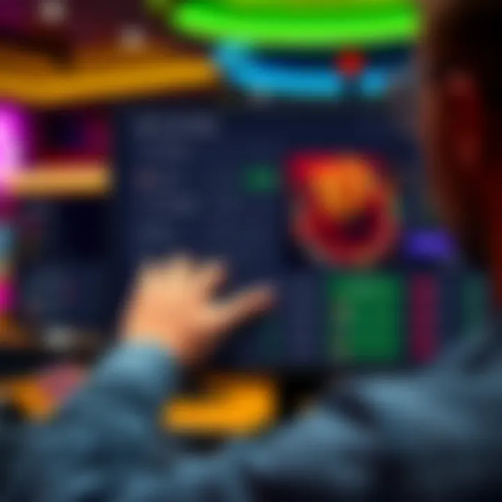 User managing account settings on online casino dashboard for enhanced gaming experience
