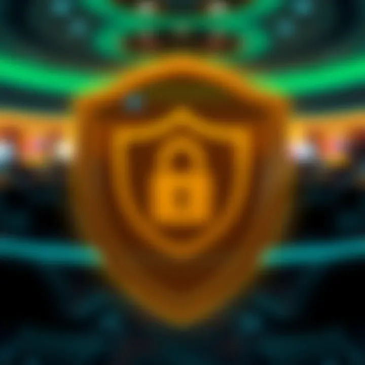 Security shield icon representing account protection and data safety for online casino users