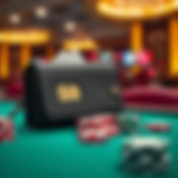 Digital wallet showing bonus credits and casino chips on a virtual table