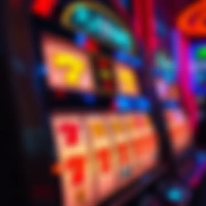 Colorful slot machine with glowing jackpot symbols at Playamo Casino