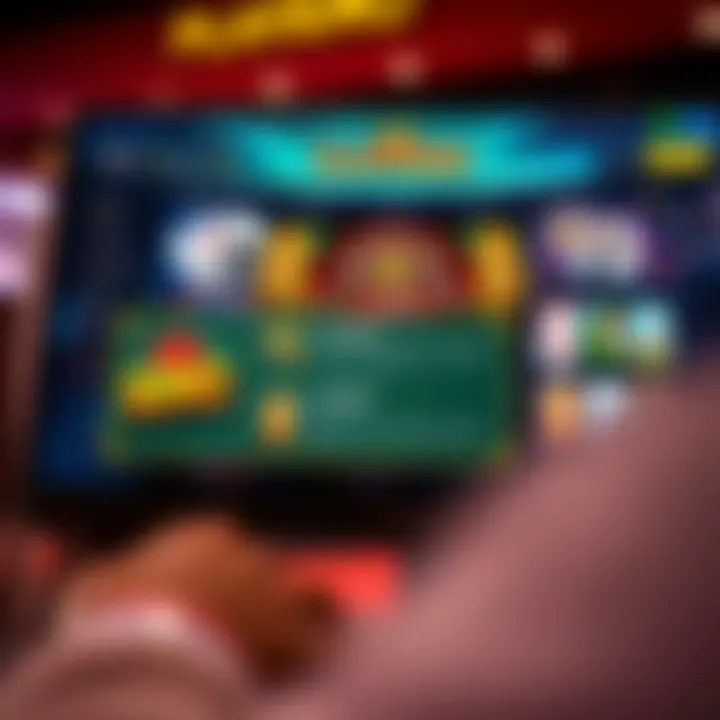 Illustration of a casino interface highlighting bonus and coupon options for enhanced gameplay