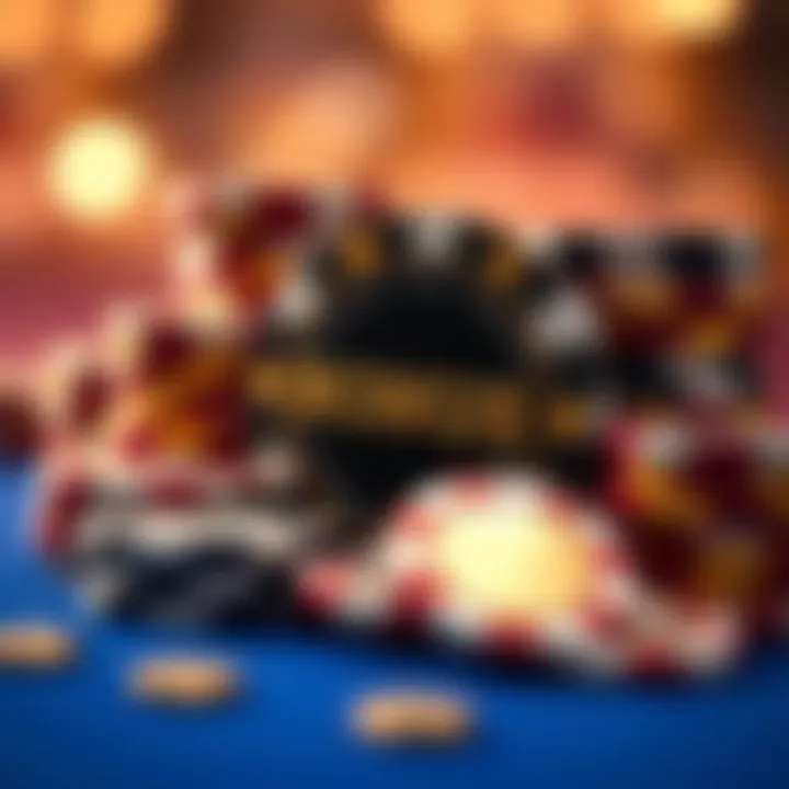 Illustration of Casino Chips and Coins Representing Bonus Rewards Abstract representation of casino chips and coins symbolizing bonus rewards