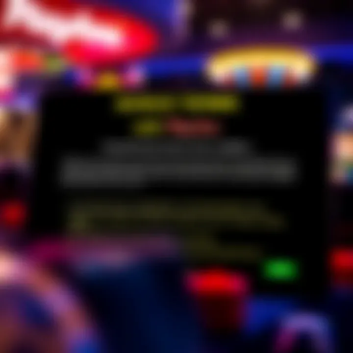 Digital interface showing bonus terms and conditions on a casino platform