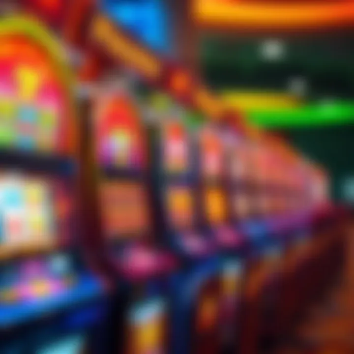 Playamo Casino Slot Machines with Bright Reels Vibrant casino slot machines with colorful reels and bright lights