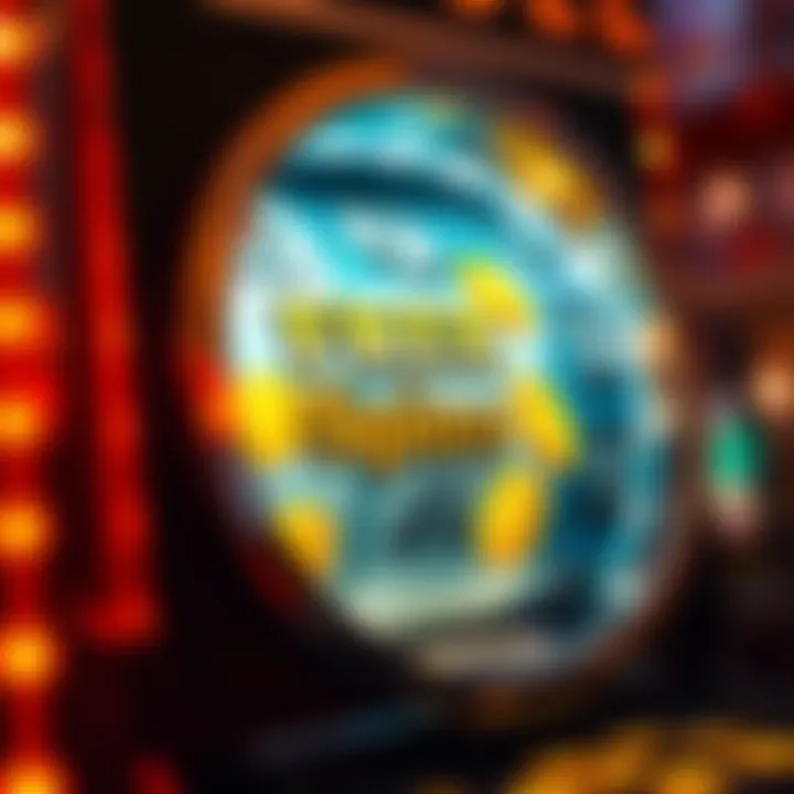 Illustration showing a spinning slot machine reel with bright symbols and coins highlighting free spins feature