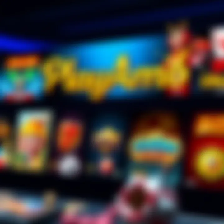 Illustration of various online casino game icons available at PlayAmo Casino