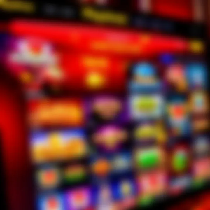 Colorful online casino interface showing diverse slot games and game categories
