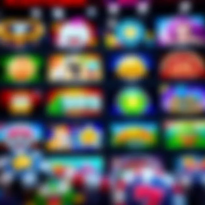 Colourful casino game icons representing variety of entertainment options available at Playamo Casino