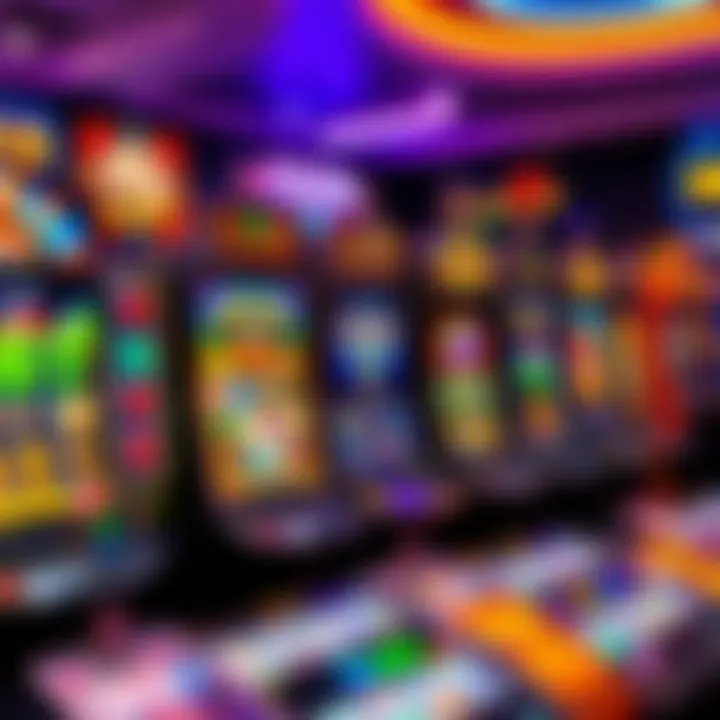 Diverse Game Selection at PlayAmo Casino Colorful slot machine icons representing a variety of casino games available at PlayAmo Casino