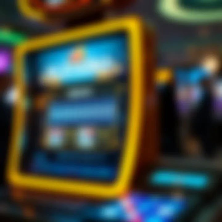 Digital slot machine with glowing bonus code display at an online casino