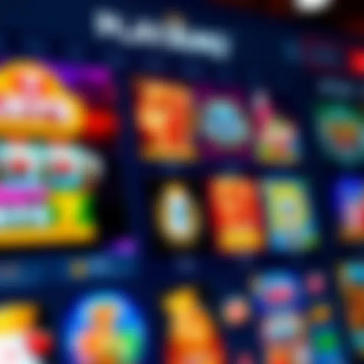 Colorful assortment of online slot games displayed on a digital casino interface