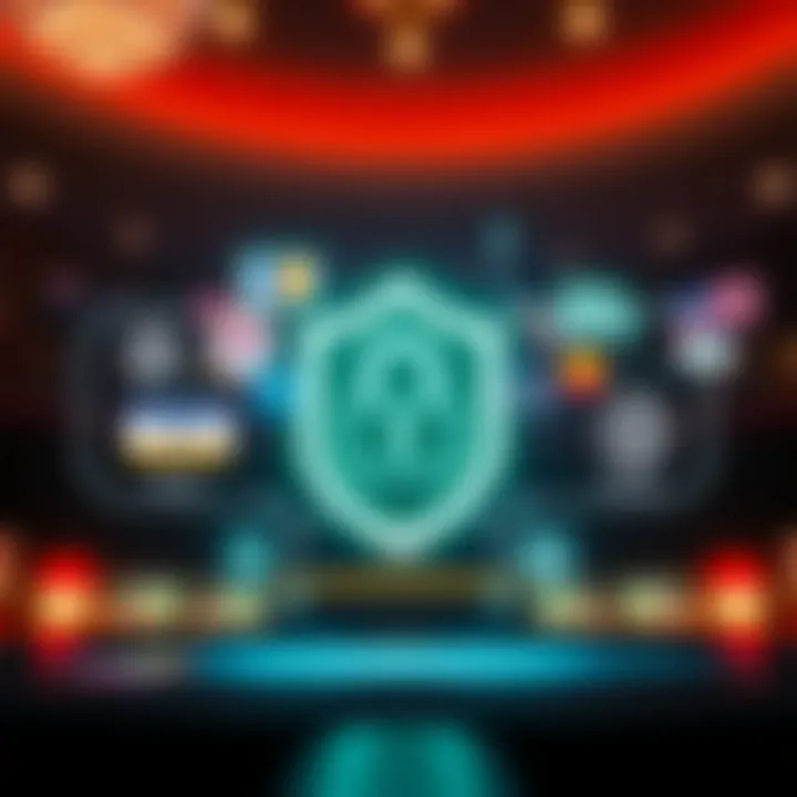 Secure digital transaction icons representing multiple payment methods and player safety