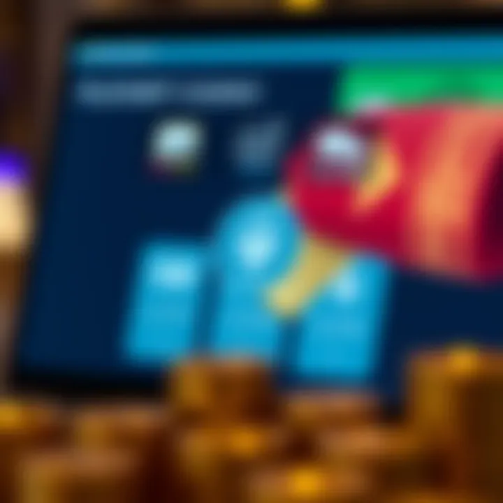 Illustration of secure online casino payment options with icons of credit cards and digital wallets