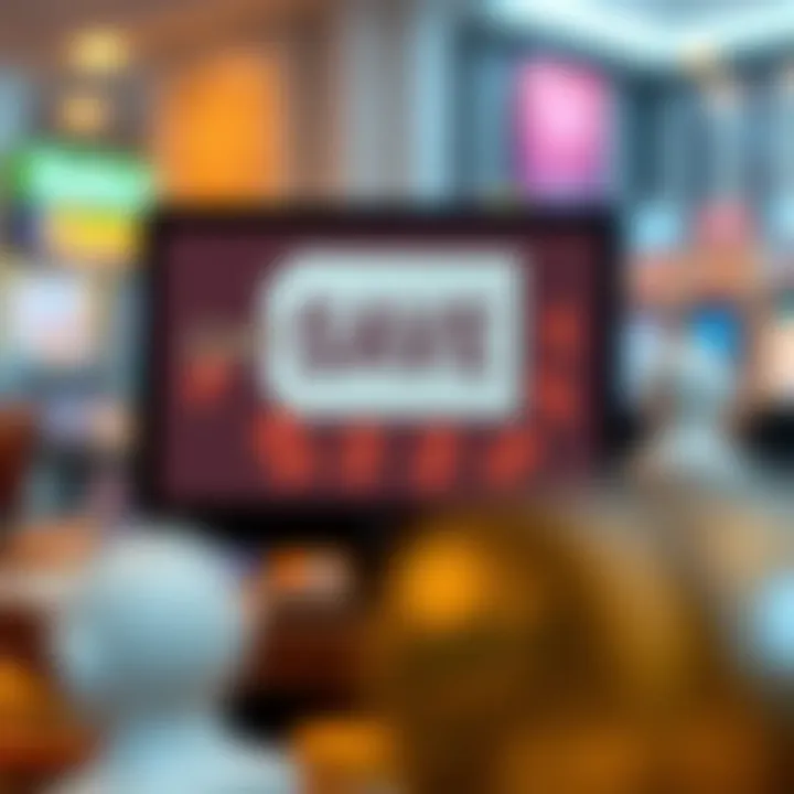 Graphic of a computer screen with discount tags and dollar signs illustrating saving money on bets