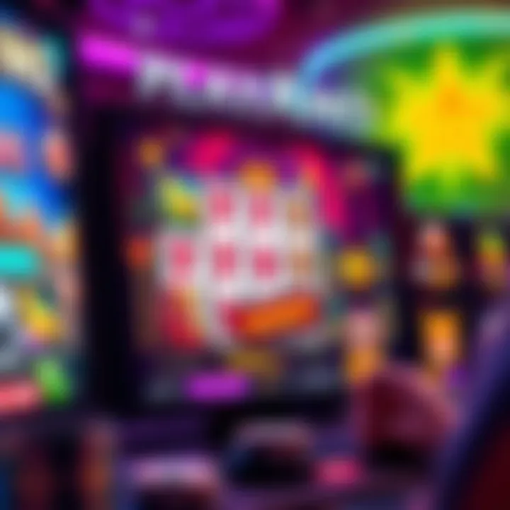 Exciting online casino interface showcasing slots and bonus features