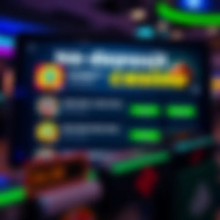 Illustration of a digital casino interface highlighting no-deposit free spin options for Australian players
