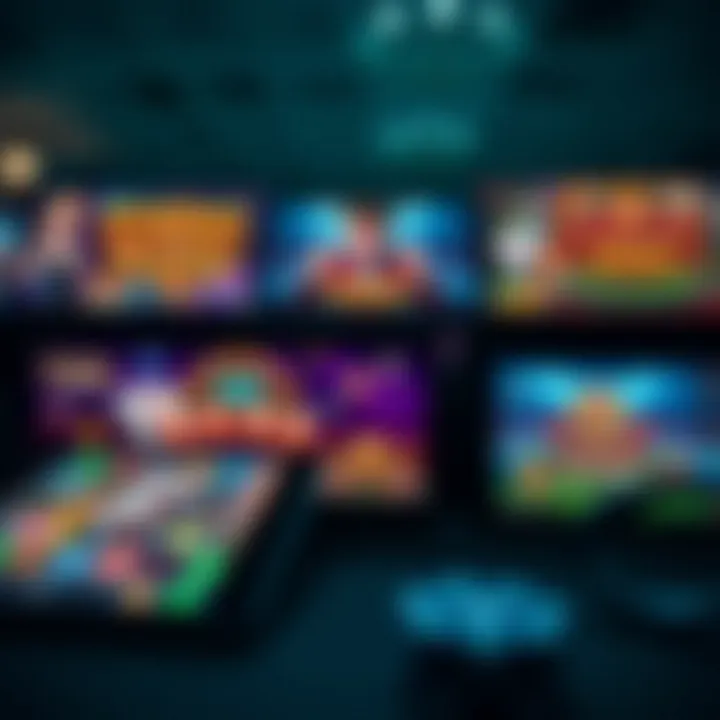 Wide Game Selection and Device Compatibility Variety of casino games displayed on multiple devices highlighting compatibility and accessibility