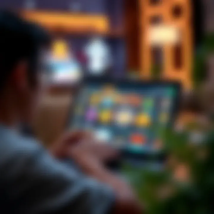 User enjoying seamless gameplay on a laptop using instant play feature at an online casino