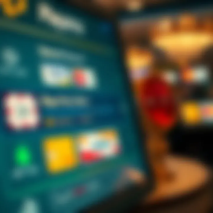 Secure online payment options displayed on a digital interface
