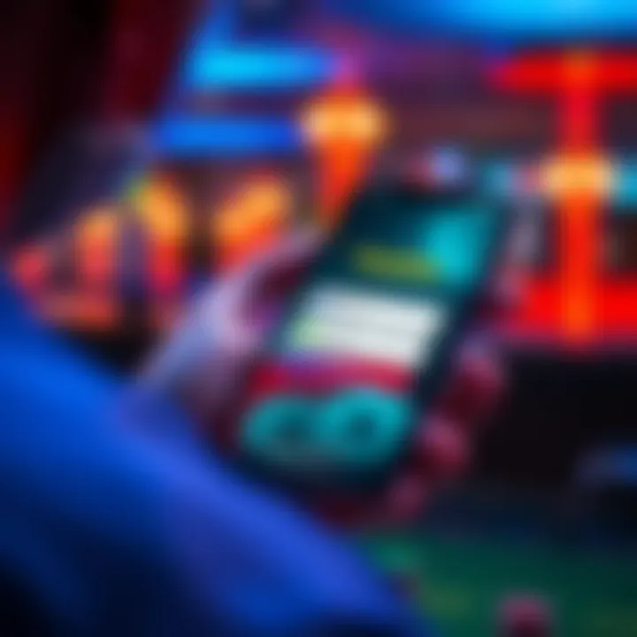 User interacting with PlayAmo casino login screen on a smartphone