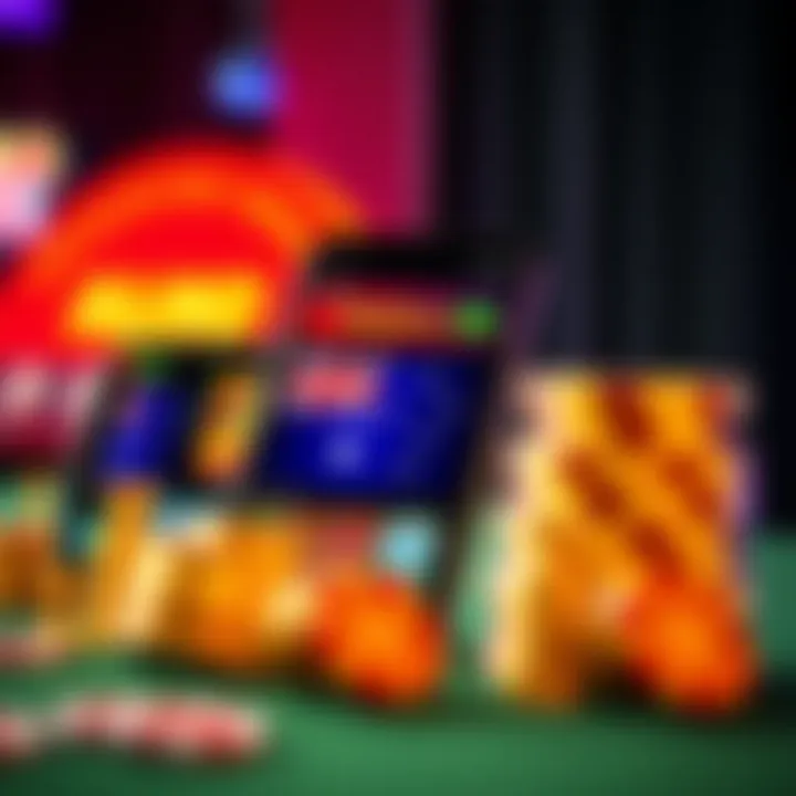 Mobile phone displaying a vibrant online casino game interface with Australian flag elements