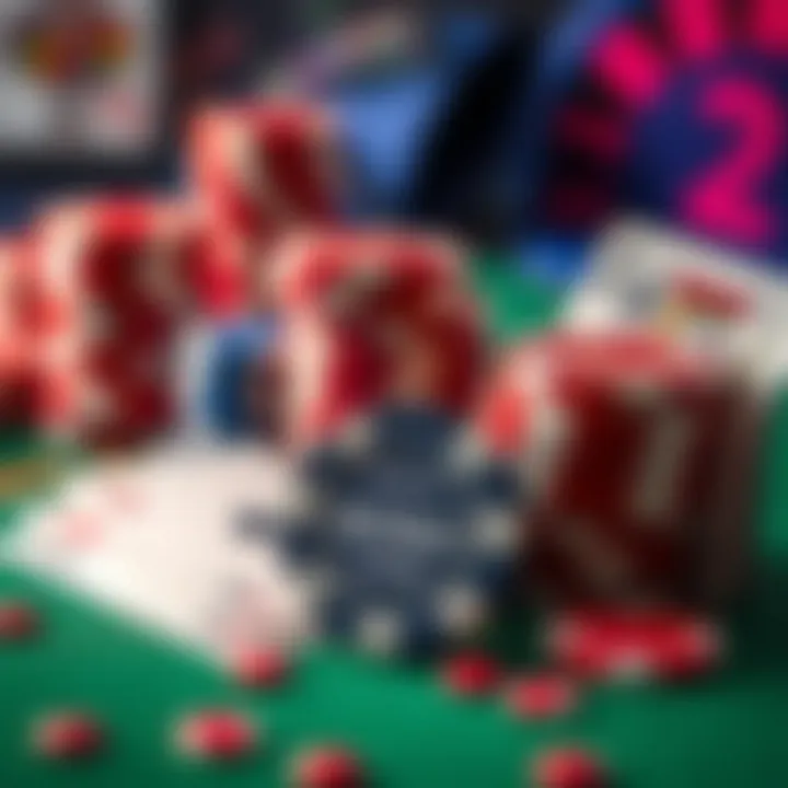 Colorful casino chips and playing cards illustrating online bonus rewards