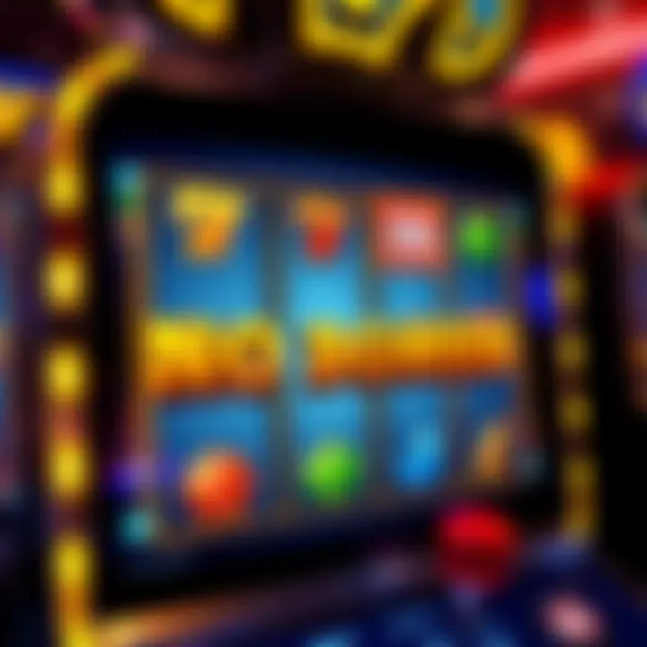 Illustration of a digital slot machine displaying bonus symbols and free spins on the screen