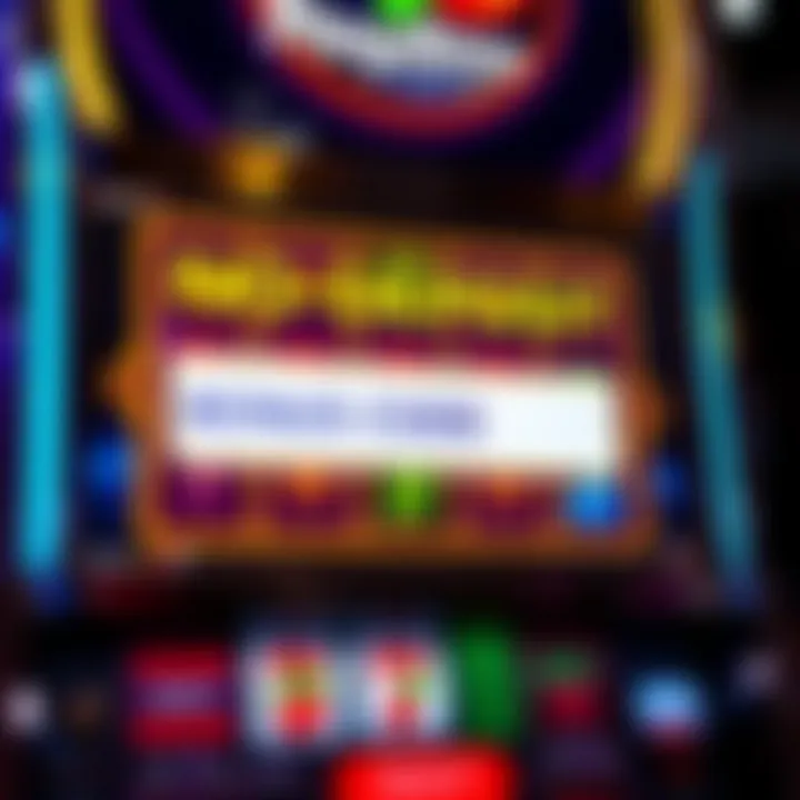 Illustration of a digital slot machine display highlighting bonus code entry