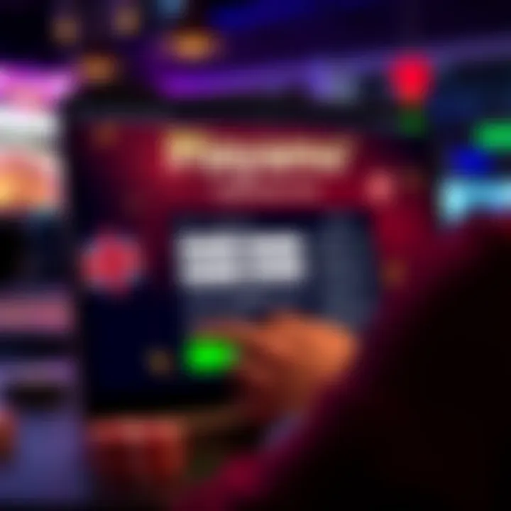 User filling out registration form on an online casino website