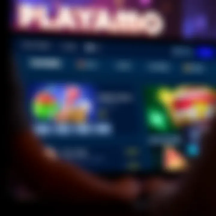 User-friendly interface displaying bonus offers and secure payment options on Playamo