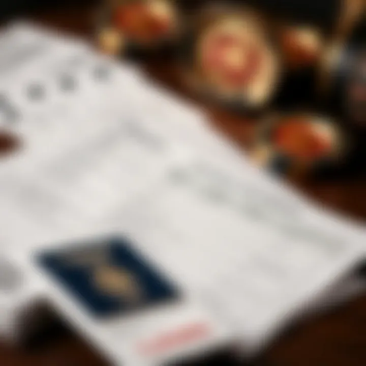 Verification documents including passport and utility bill displayed for online casino account approval