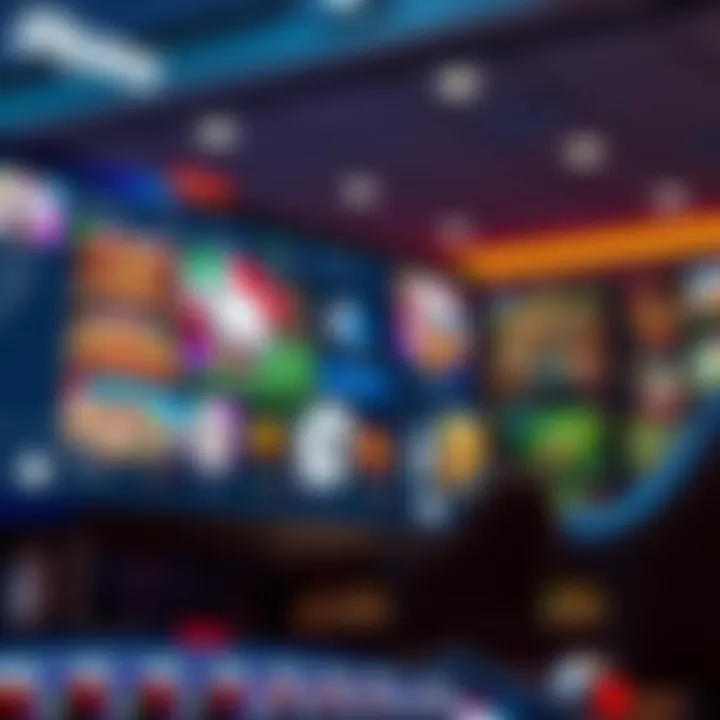 Exploring the Gaming Interface and Available Options on Playamo Interface showcasing various gaming options and vibrant graphics available on Playamo platform