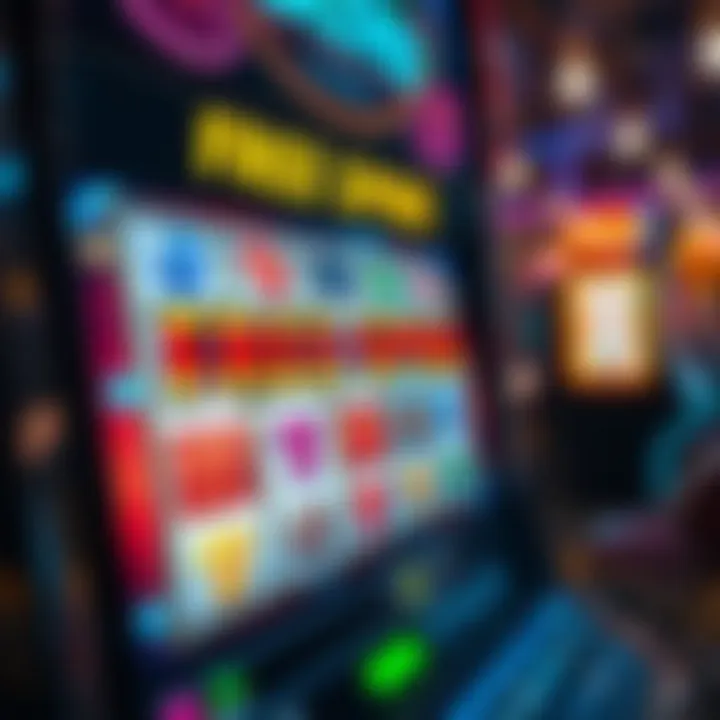 Illustration of a digital slot machine screen showing free spins activation